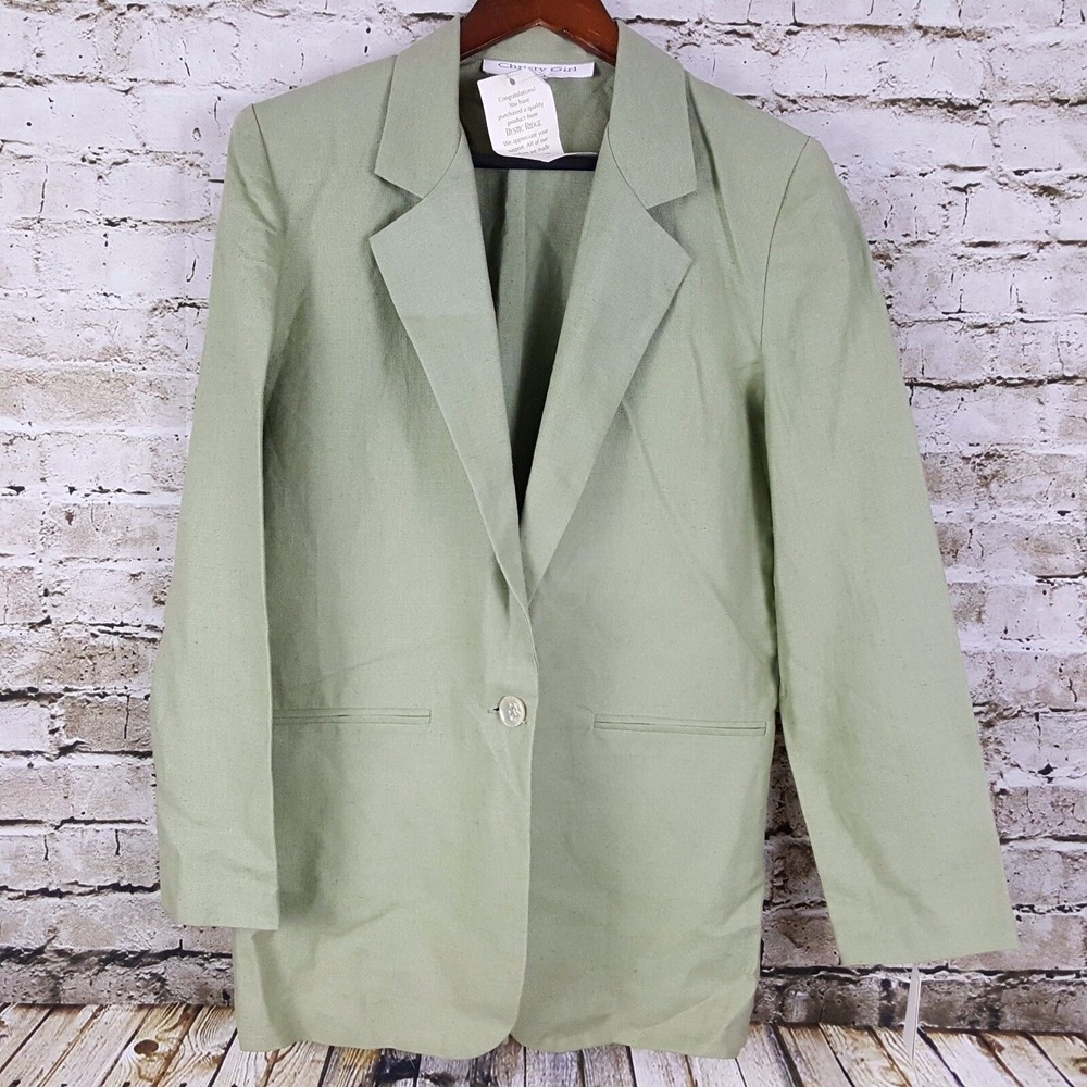 Christy Girl by Ethmix Blazer Lined Button Pockets Size 6 Made in the USA Career